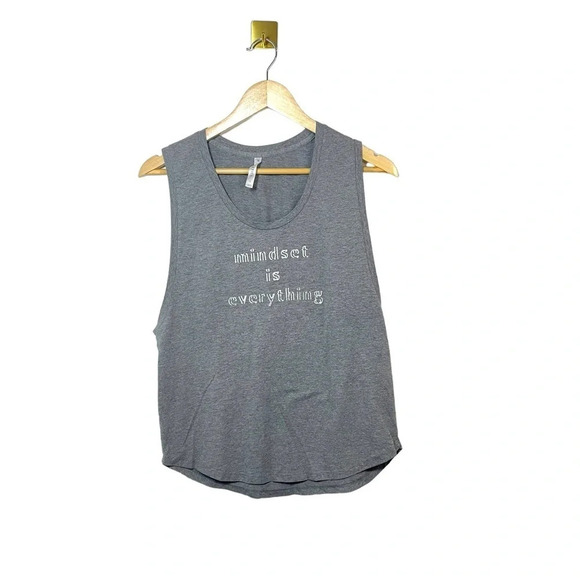 Fabletics Janis Muscle Tank Mindset Is Everything in Grey Size S - Picture 6 of 11